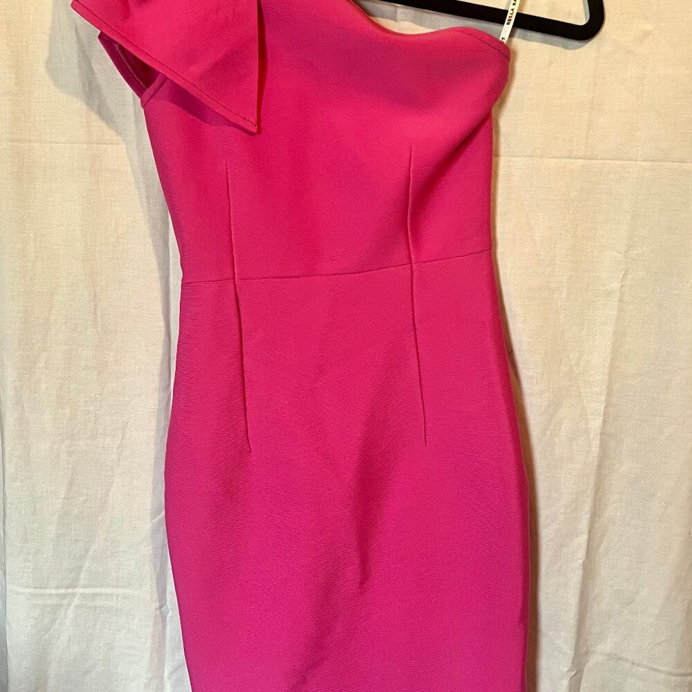 Emalina One Shoulder Midi Cocktail Dress